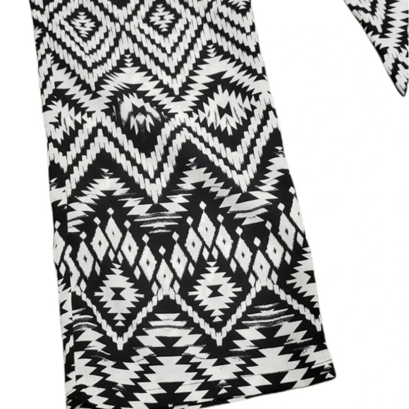 Aqua Black White Aztec Print Jumpsuit XS - Picture 2 of 4